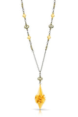 Large Stardust Pendant, 3 Color Options, Faceted Gemstones for Accent, Easy Wear for Everyday.