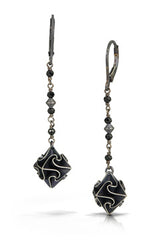 Stardust Dangle Earrings, Longer, More Dramatic Stardust Earrings, 3 Colors and 2 Size Options.