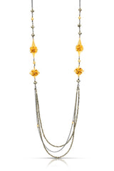 Stardust Deco Necklace, 3 Color Options, A Long Necklace Without A Clasp, A Statement Necklace for Special Outing.