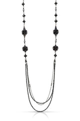 Stardust Deco Necklace, 3 Color Options, A Long Necklace Without A Clasp, A Statement Necklace for Special Outing.