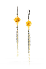 Stardust Dangle Earrings, Longer, More Dramatic Stardust Earrings, 3 Colors and 2 Size Options.