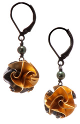Flora with Pearl Earrings, 3 Colors, 2 Size options, Earrings with Freshwater Pearl embellishment.