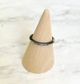 Heavy Hammered Band - Oxidized Hammered Weighty Band for Stacking.