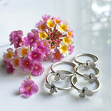 Petal Ring, All Silver, Shiny Silver Flower on Sterling Silver Band, for casual occasions
