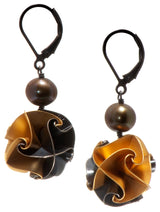Flora with Pearl Earrings, 3 Colors, 2 Size options, Earrings with Freshwater Pearl embellishment.