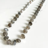 Gem Necklaces - Silver - Various Length and Gemstones, Traditional Shape with Contemporary Accent.