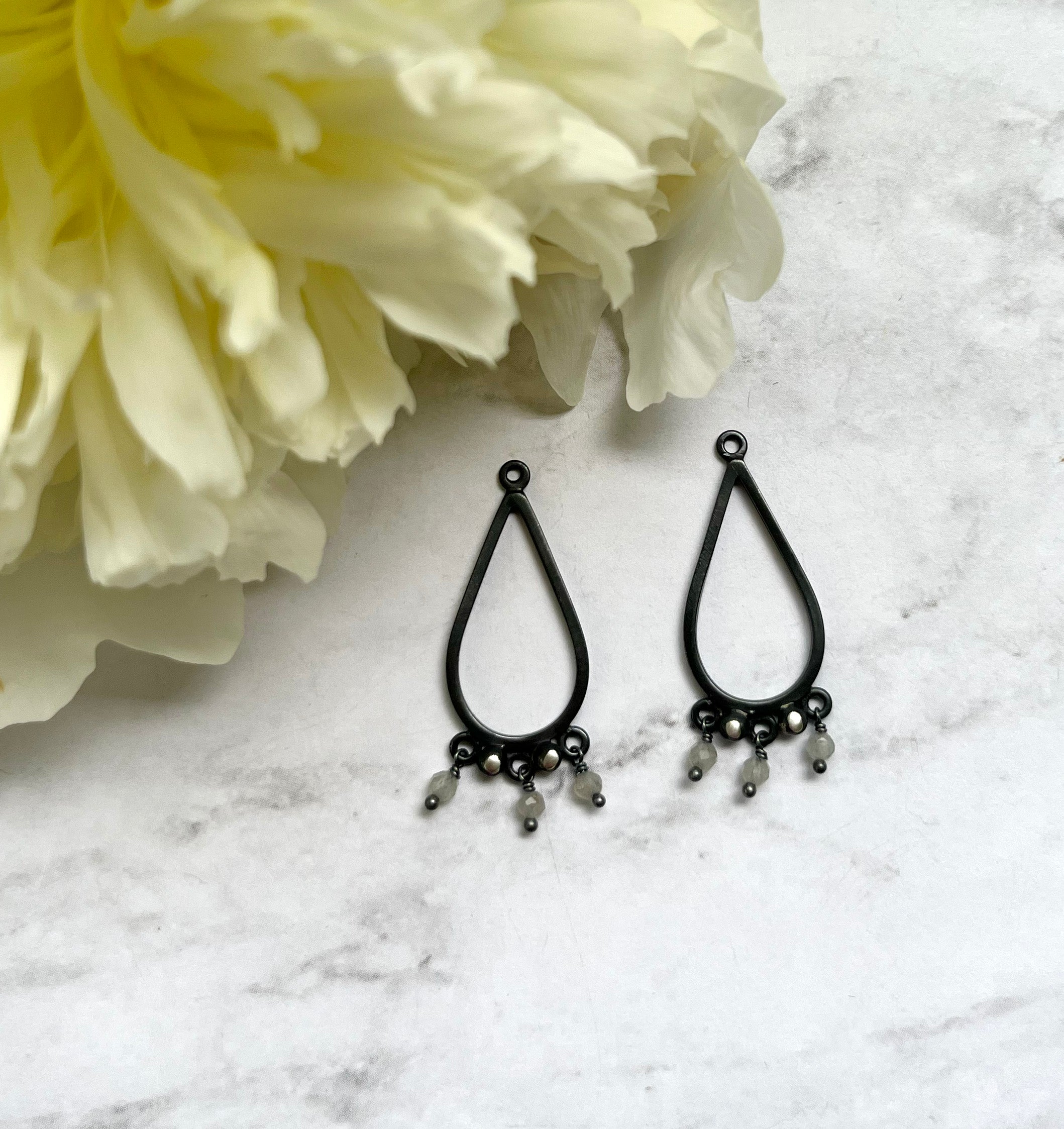 Geometric  Post Earrings - silver