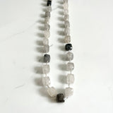 Gem Necklaces - Silver - Various Length and Gemstones, Traditional Shape with Contemporary Accent.