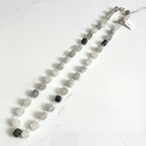 Gem Necklaces - Silver - Various Length and Gemstones, Traditional Shape with Contemporary Accent.