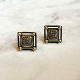 Geometric Post Earrings with 14k