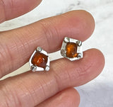 Stud earrings - oxidized sterling silver