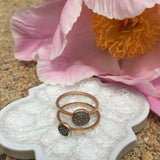 Gold Pavé Diamond Ring, 8mm Pavé Diamond, 14k Solid Yellow Gold, Elegant and Sophisticated Look for Everyday.