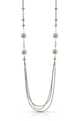 Stardust Deco Necklace, 3 Color Options, A Long Necklace Without A Clasp, A Statement Necklace for Special Outing.