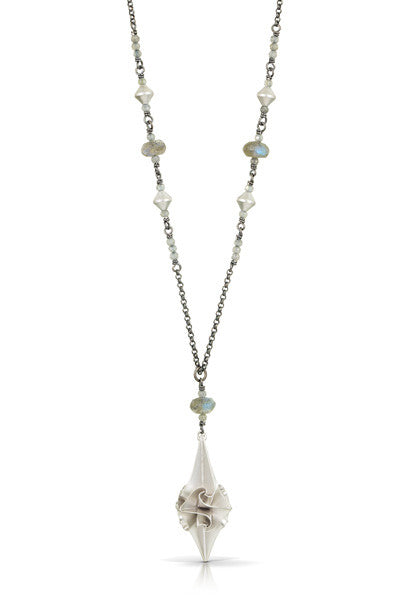 Large Stardust Pendant, 3 Color Options, Faceted Gemstones for Accent, Easy Wear for Everyday.