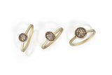Gold Pavé Diamond Ring, 8mm Pavé Diamond, 14k Solid Yellow Gold, Elegant and Sophisticated Look for Everyday.
