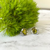 Stud earrings - oxidized sterling silver