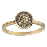 Gold Pavé Diamond Ring, 8mm Pavé Diamond, 14k Solid Yellow Gold, Elegant and Sophisticated Look for Everyday.