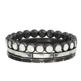 Bold Beaded Band - Hammered Beaded Band Perfect To Stack with Any Rings.