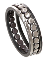Bold Beaded Band - Hammered Beaded Band Perfect To Stack with Any Rings.