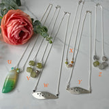 Sale Necklaces $45 Sterling Silver, Gold-filled, Oxidized Sterling Silver, with Gemstones, for everyday wear.