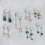 $90 Deal Earrings!, Sterling silver, Precious and Semi Precious Gemstone Briolettes, for any occasions.