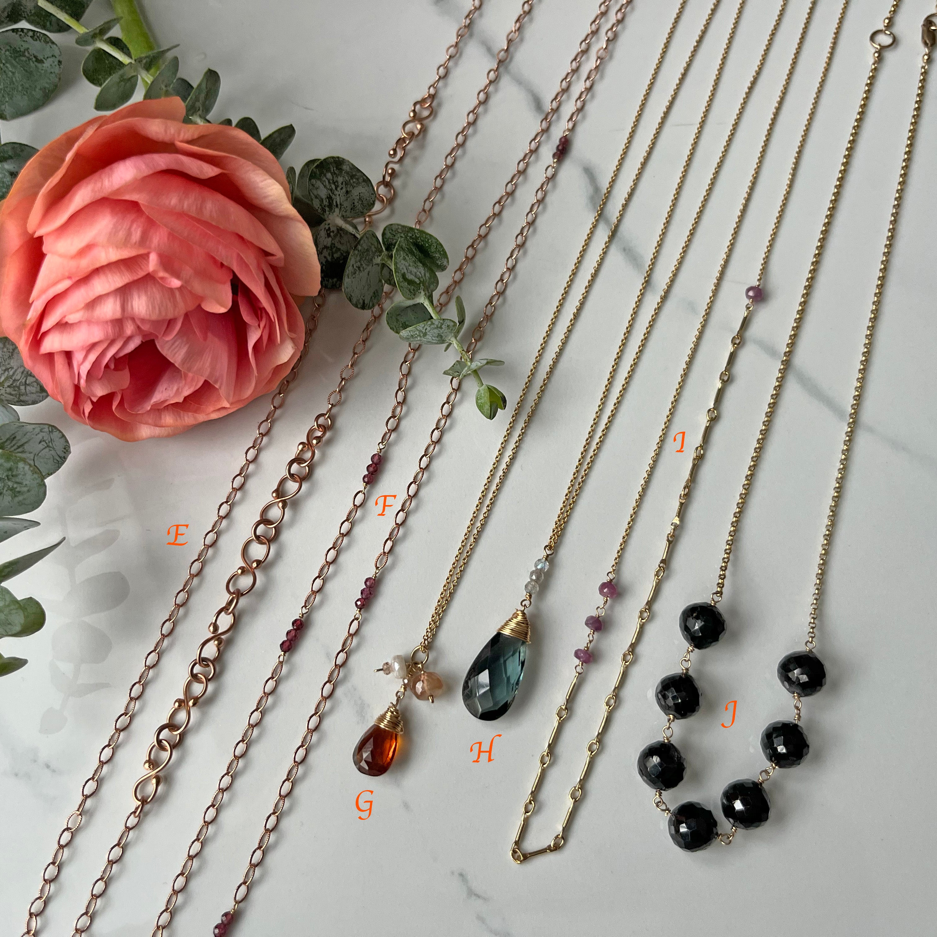 $90 Deal Necklaces!, Gold Filled or Sterling Silver Chain and Clasps, Precious Gemstones, for any occasions.