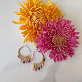 Dazzle Earrings, Gold-Filled, Briolette Gemstone Dangles on Gold-Filled D shaped earrings.