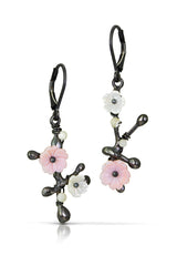 Sakura dangle earrings with lever backs