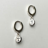 Echo Earring, SOLD BY SINGLE, NOT A PAIR, Personalized Letters in Vintage Fonts, with Herkimer Diamond Accent for Everyday.