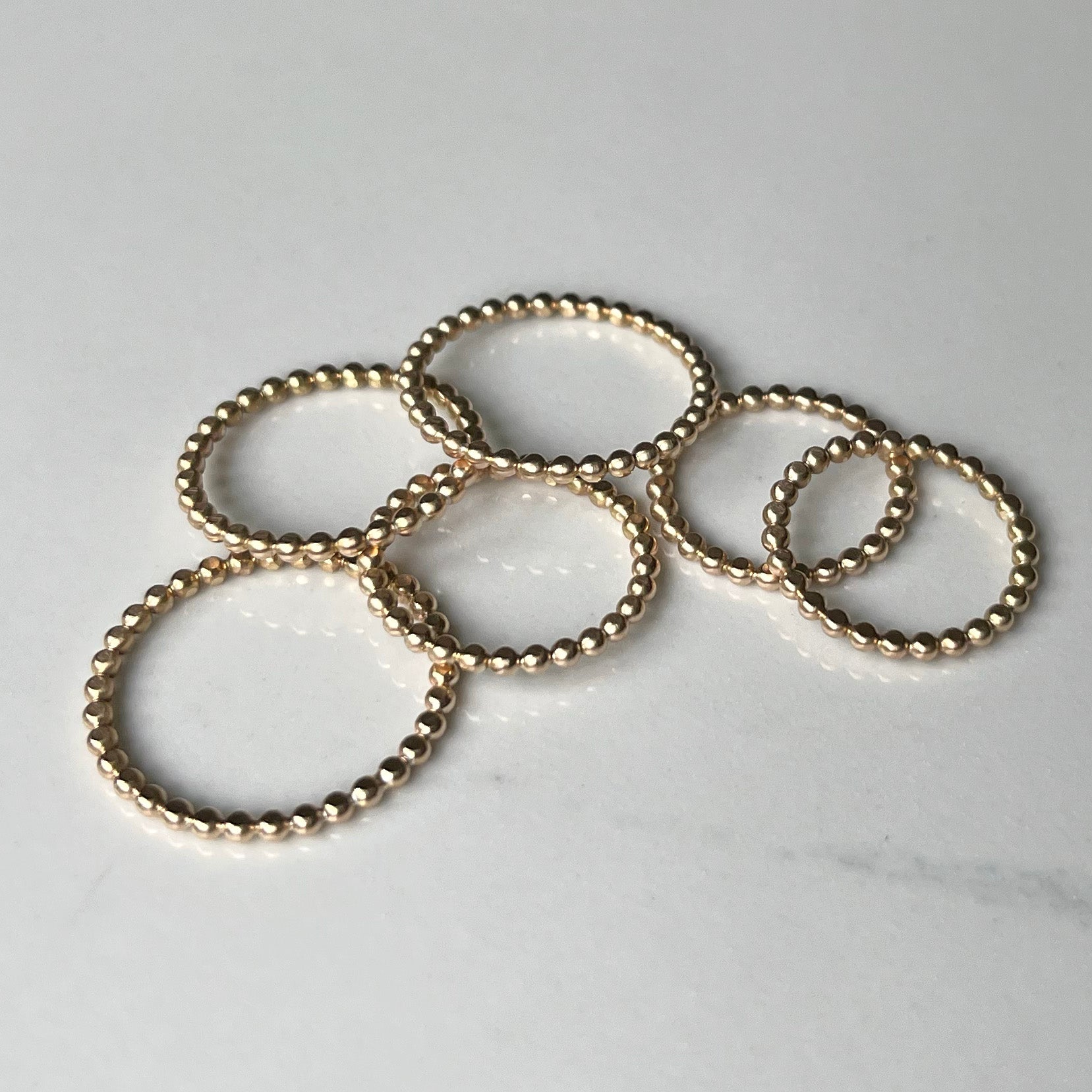 Skinny Dot Band - Satin Finished Gold-Filled  Dotted Band Perfect for Stacking and Everyday. (Copy)