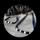 Dare to be Dark, Gothic Glam Halloween Limited Edition Echo Necklace with Rich Twilight Color Velvet Adjustable length