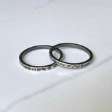 Heavy Hammered Block Band - Oxidized Hammered Weighty Square Wire Band for Stacking. (Copy)