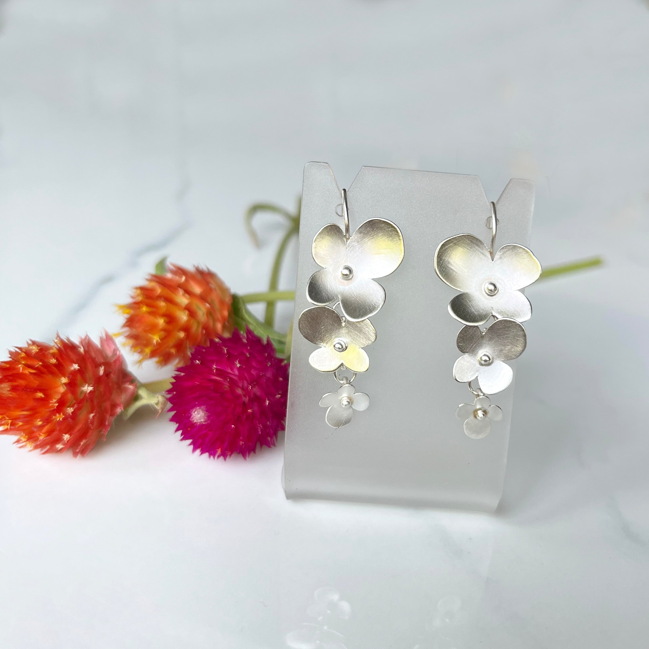 Hydrangea 3 tier Earrings