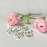 Initial Ring, All Silver, Satin Finished Sterling Silver with Shiny Disc with Alphabet Initial for Everyday