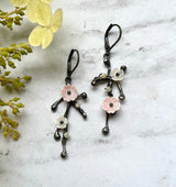 Sakura drop earrings with lever backs