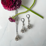 Teardrop Pendant, 3 Color Options, Faceted Gemstones on Chain for Accent, Easy Wear for Everyday.