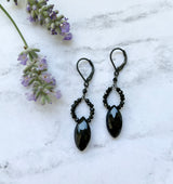 Black Spinel necklace and earrings