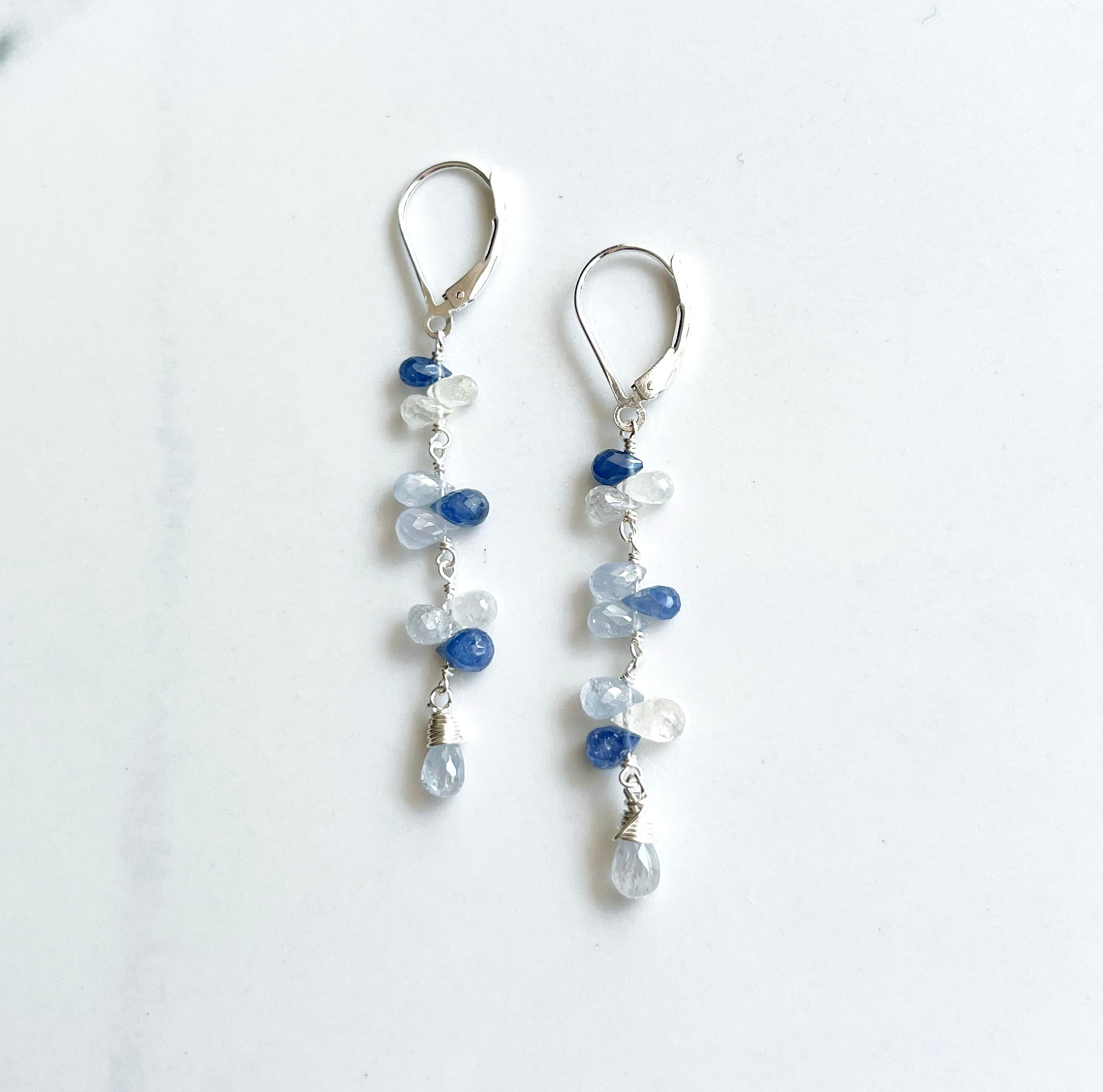 Assorted drops earrings - silver
