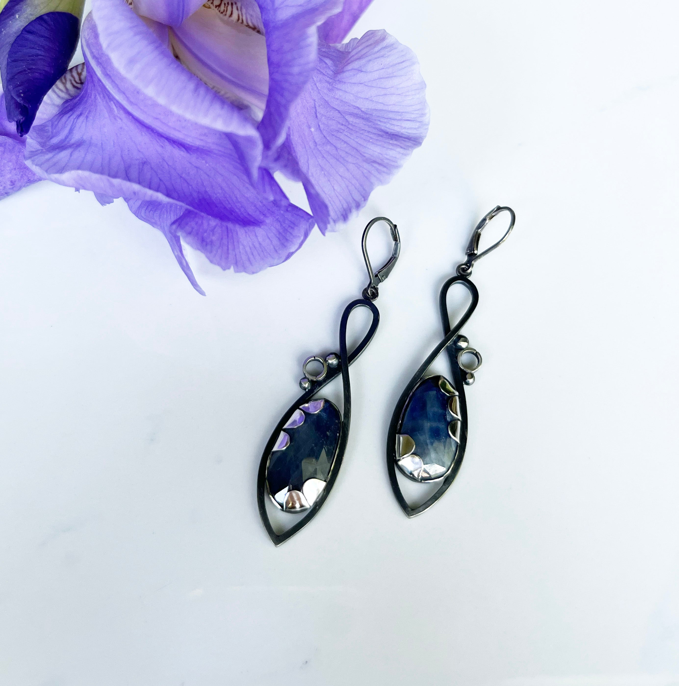 Drop earrings - silver