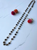 Gem necklaces - Gold-Filled - Various Length and Gemstones, Traditional Shape with Contemporary Accent.
