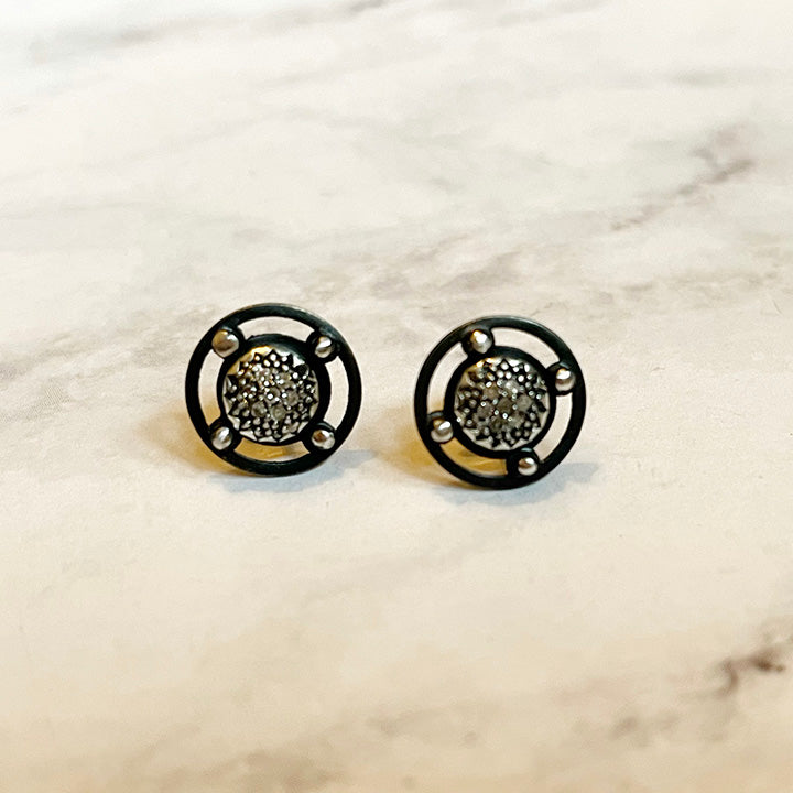 pave diamond studs earrings