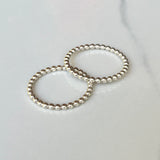 Shiny Skinny Dot Band - Shiny Silver Dotted Band Perfect for Stacking and Everyday.