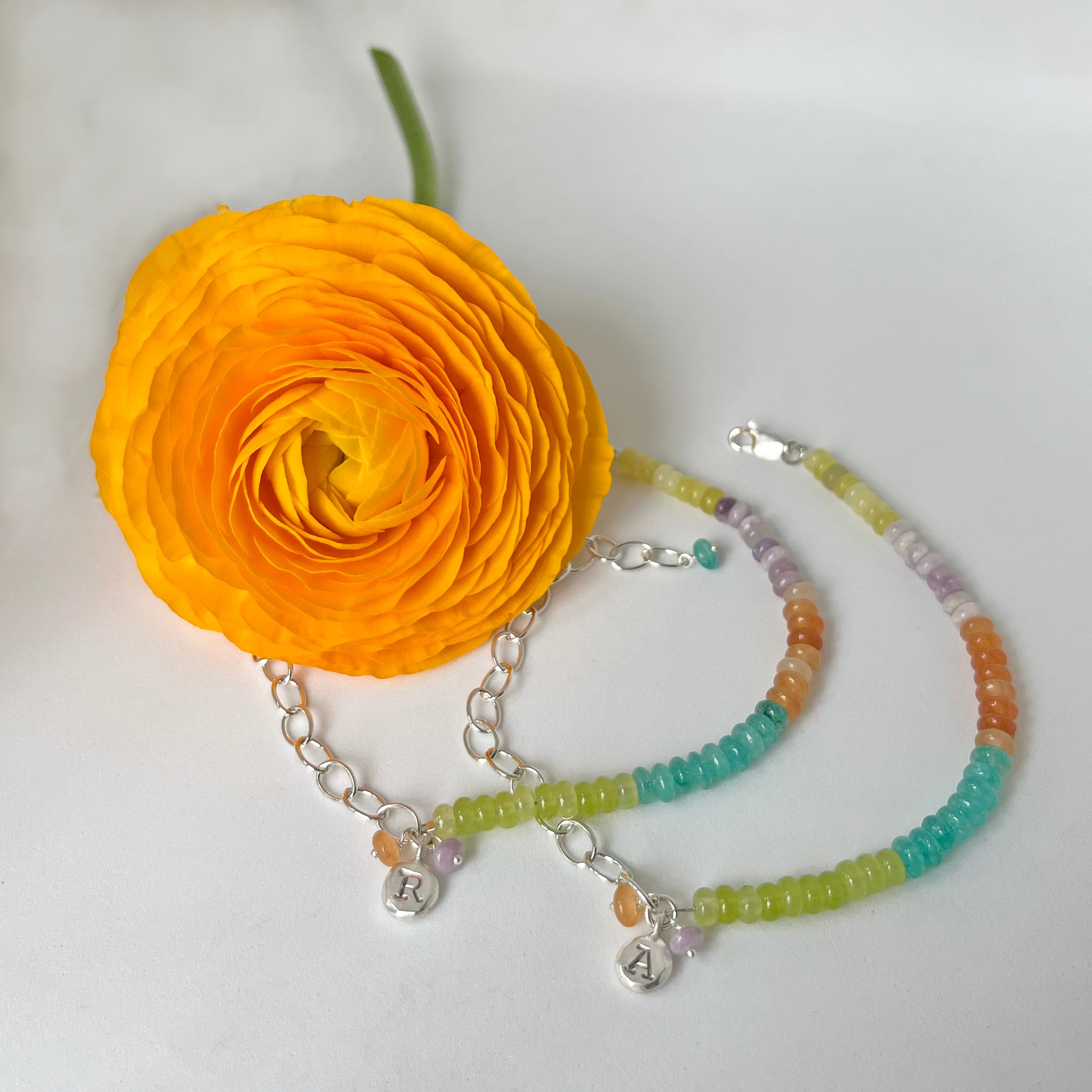 Echo Bracelet, Personalized Letters in Vintage Fonts, with Limited Edition Colorway for Everyday.