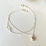 Echo Bracelet, Personalized Letters in Vintage Fonts, with Herkimer Diamond Accent for Everyday.