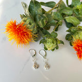 Echo Earring, SOLD BY SINGLE, NOT A PAIR, Personalized Letters in Vintage Fonts, with Herkimer Diamond Accent for Everyday. (Copy)