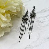 Geometric wire earrings - silver