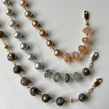 Gem Bracelets - Silver - Various Gemstones and Pearls, Traditional Shape with Contemporary Accent.