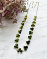 Green Tourmaline necklace and earrings