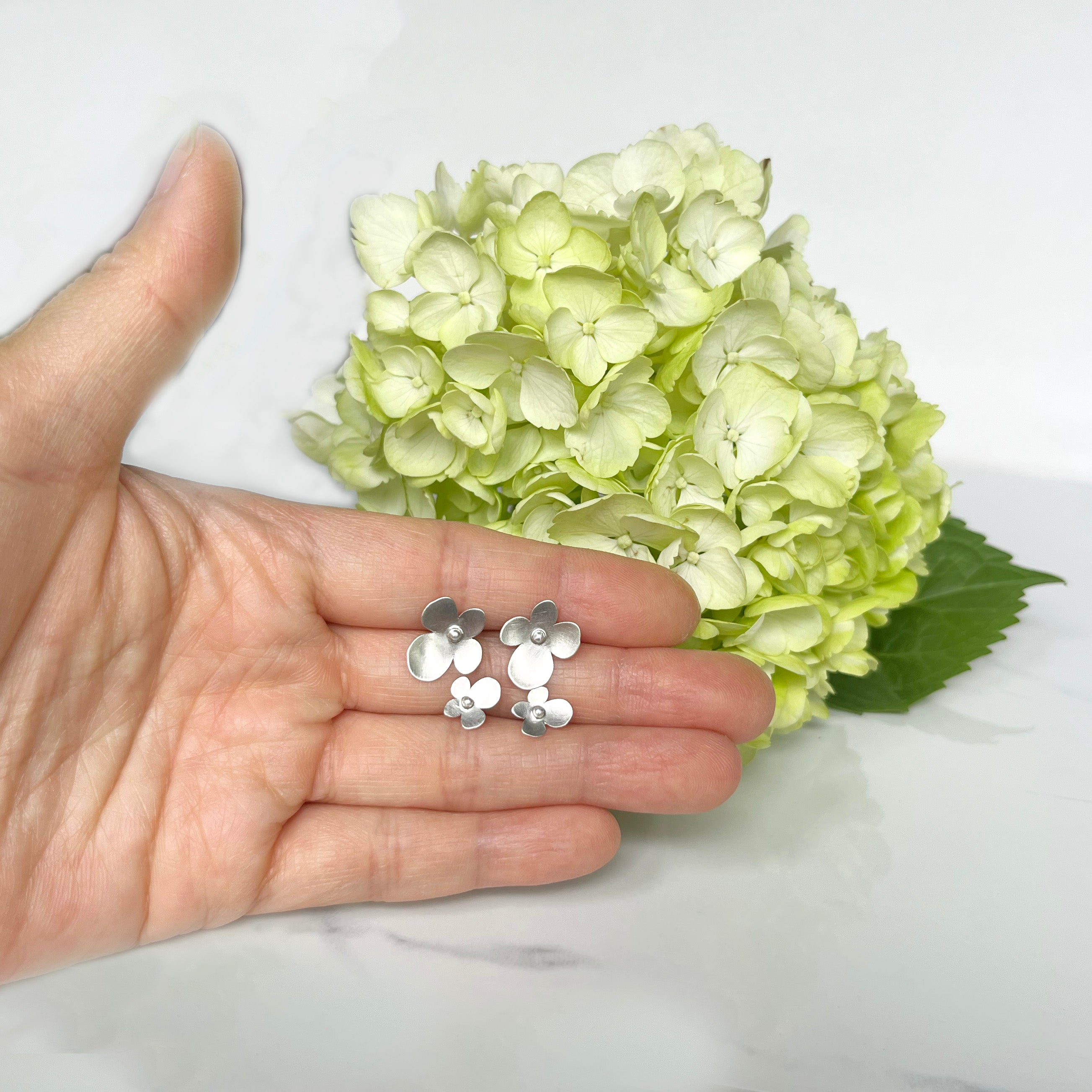 Hydrangea Post Earrings