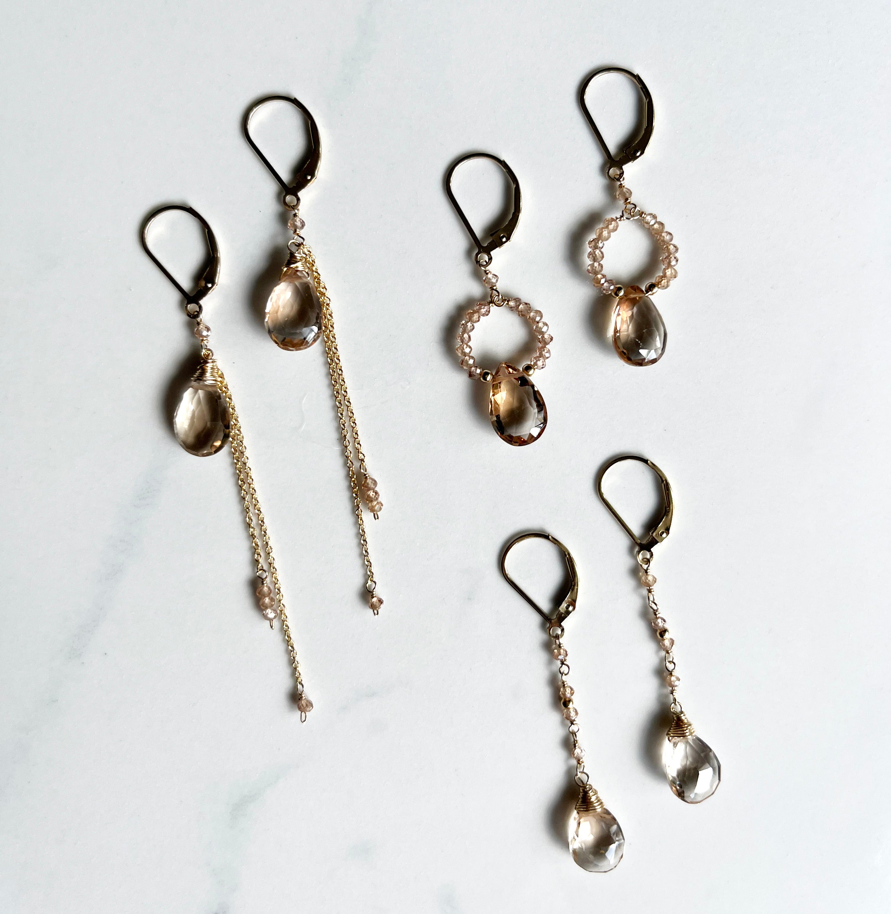 Assorted gold filled earrings